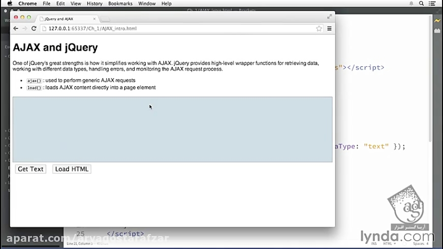 آموزش jQuery - ای جکس / Ajax به زبان ساده