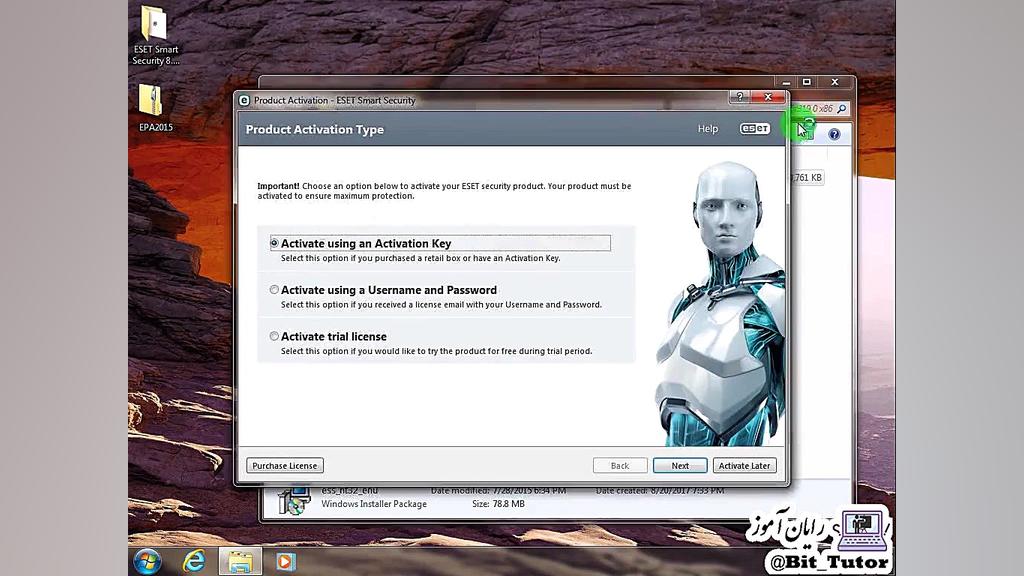 نصب و فعال سازی آنتی ویروس NOD...