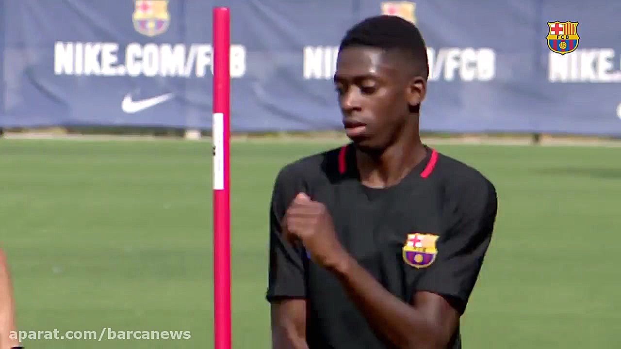 اولین تمرین عثمان دمبله در بار...