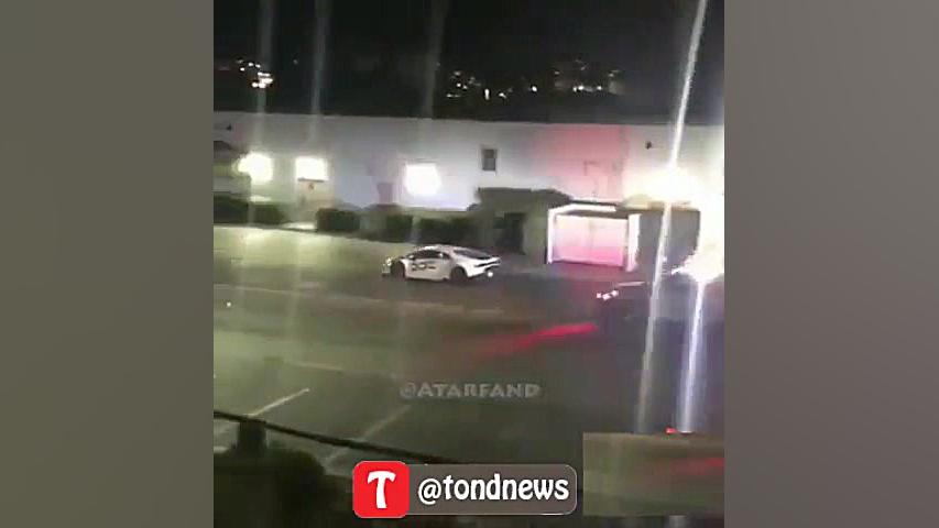فرار دیدنی لامبورگینی از دست پ...