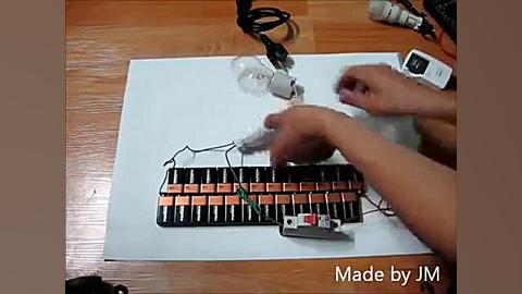 روشن کردن لامپ 220ولت با باطری...