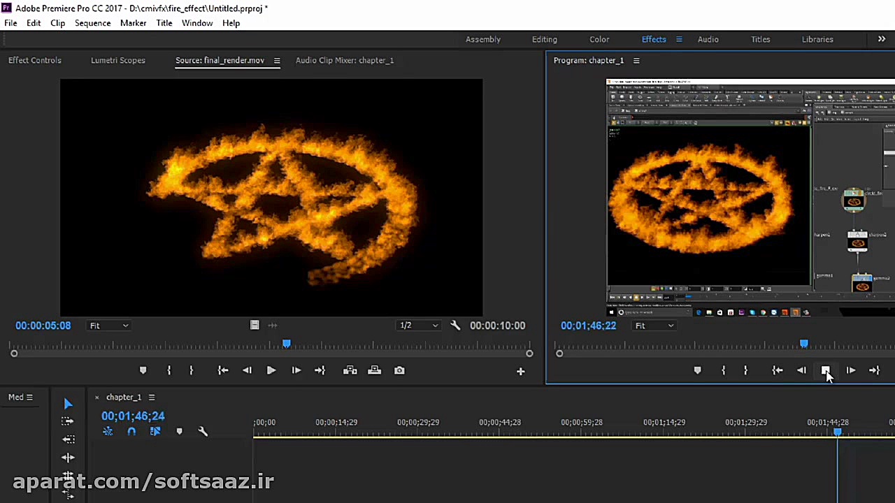 آموزش شبیه سازی شعله های آتش د...