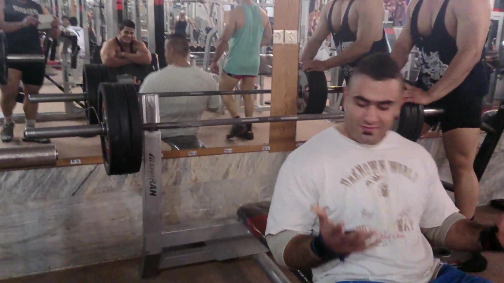 پرس سینه هالتر 110 کیلو 17بار...