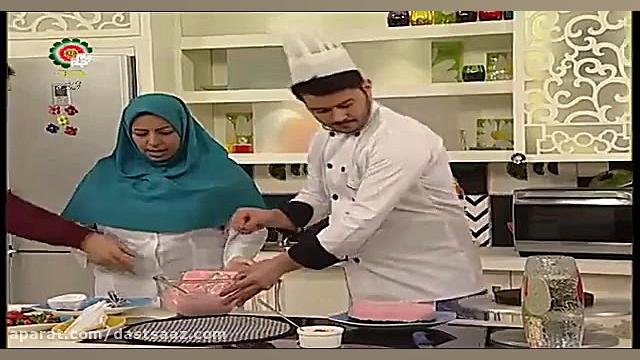 دسر موس اسلایس توت فرنگی