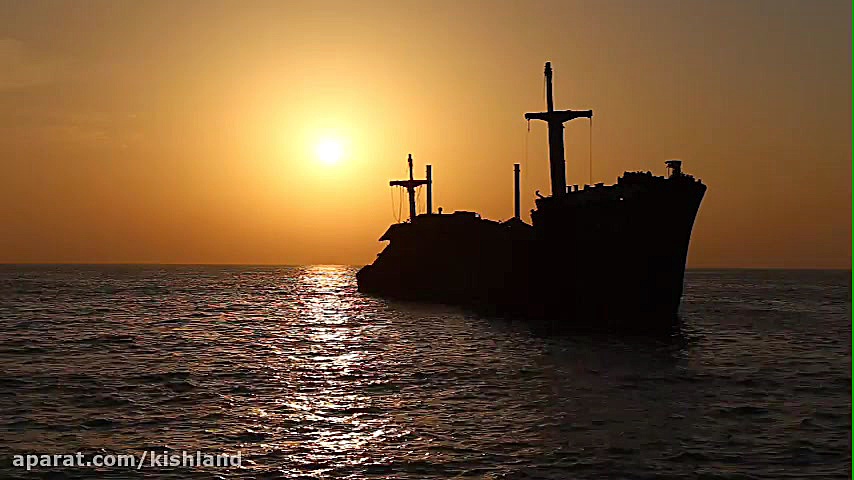 غروب ٬ کشتی یونانی ٬ خلیج فارس...