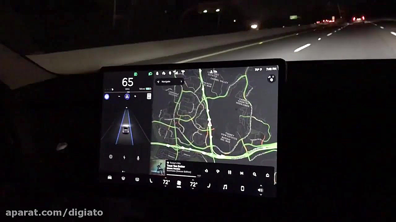 نخستین ویدئو از اتوپایلوت تسلا...