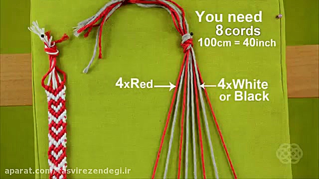 آموزش بافت دستبند دوستی طرح قل...