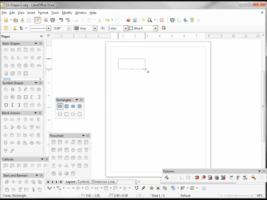 LibreOffice Draw (13) Shapes Part 2 Rotation