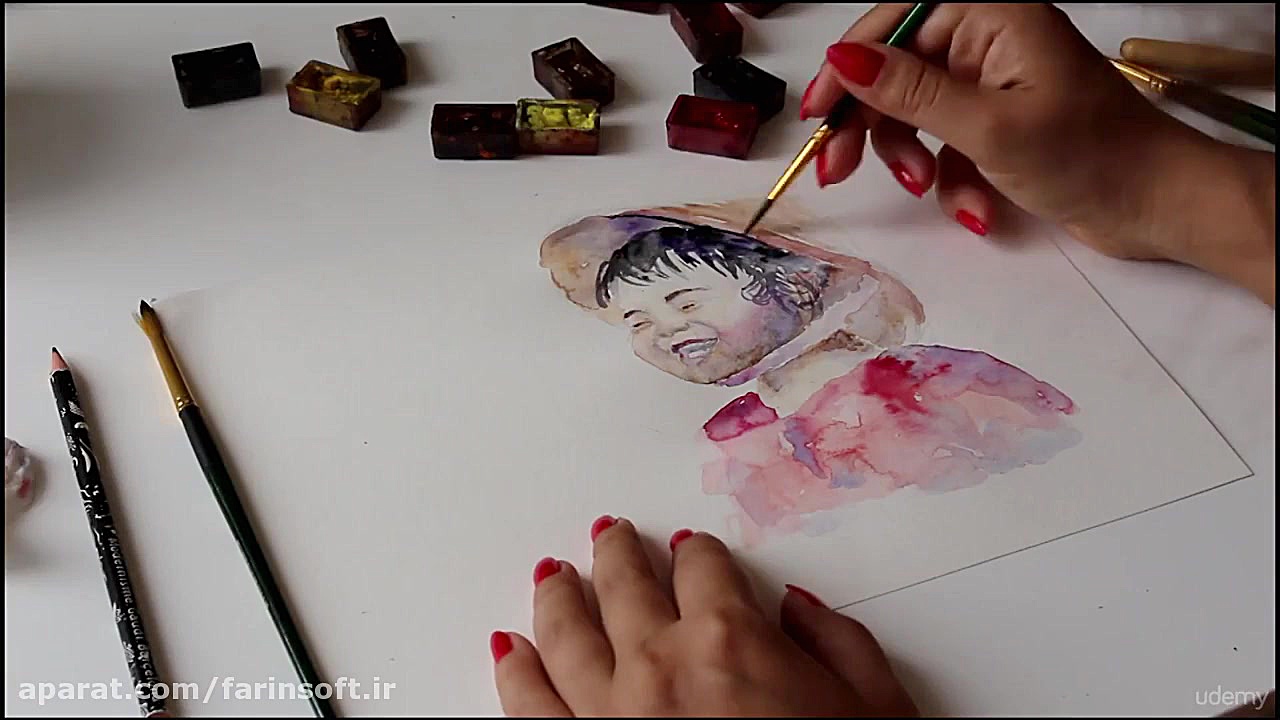 آموزش نقاشی کودکان با آبرنگ