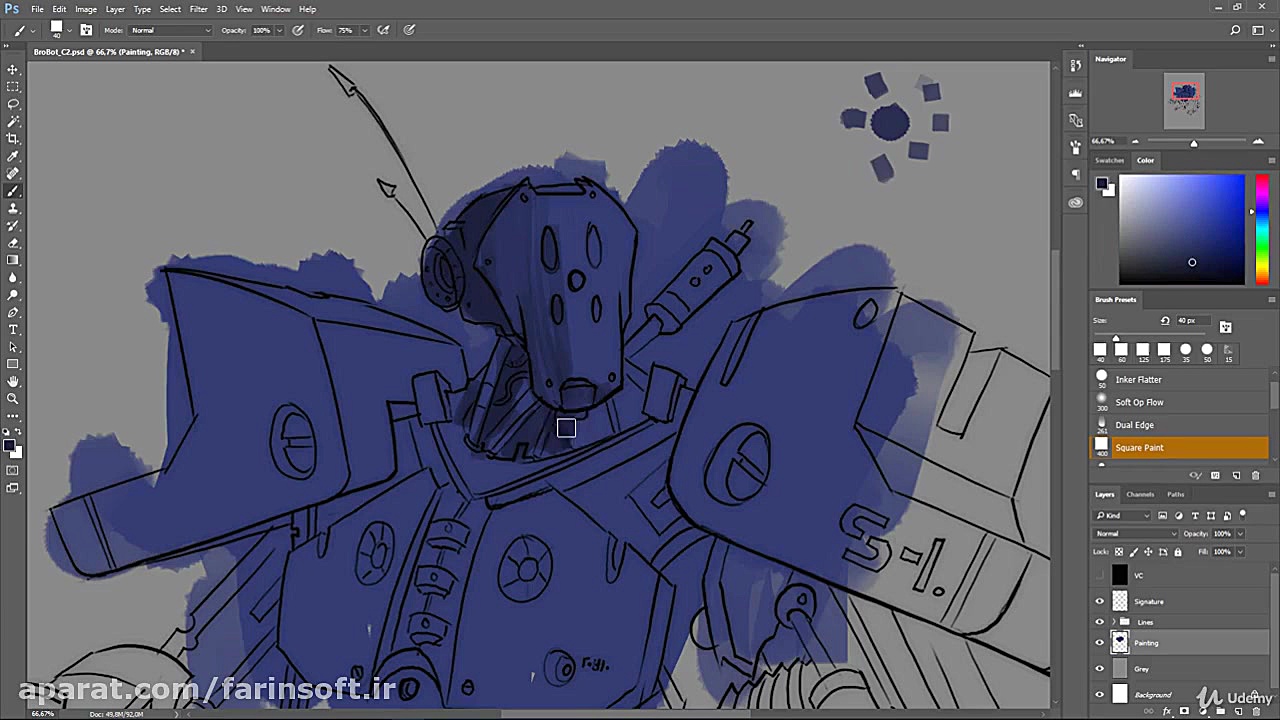 آموزش نقاشی و رنگ آمیزی بوسیله...