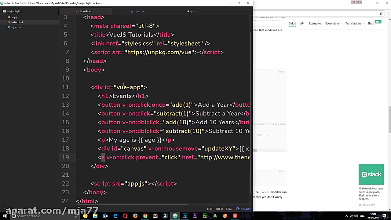 Vue JS 2 Tutorial #6 - Event Modifiers