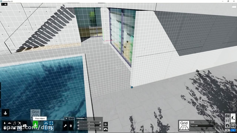 Build mode: Objects - Using the grid object