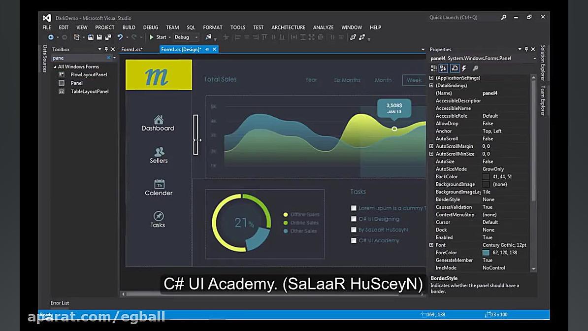Modern UI Designing in Windows From Application Visual C#