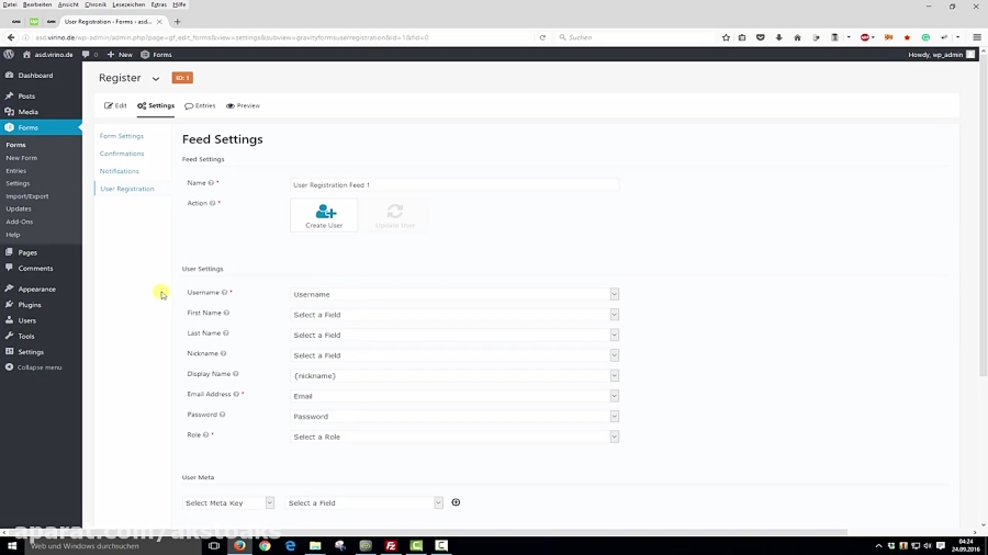 Gravity Forms - User Registration Addon