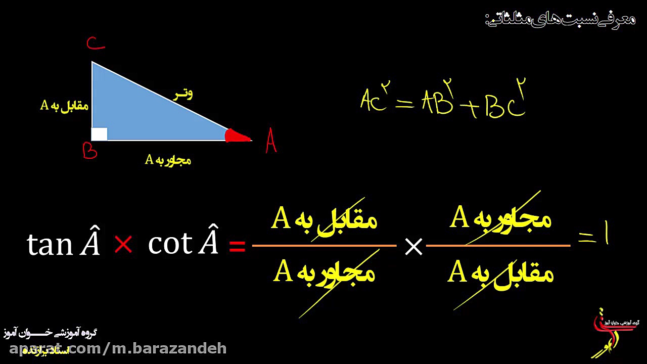 ریاضی دهم مثلثات معرفی نسبت ها...