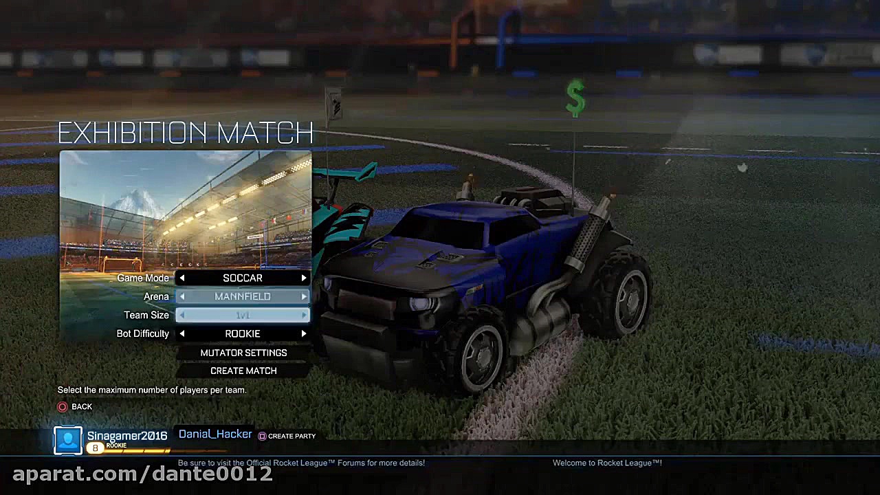 گیم پلی خرکی Rocket league