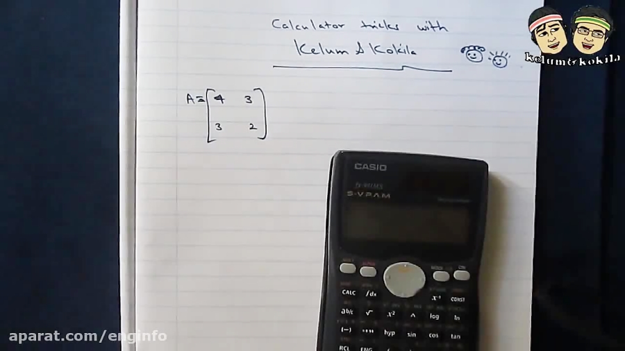 Calculating the Inverse of a Matrix Using a Calculator [Casio FX991MS]