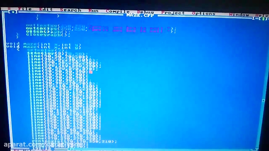 C Graphics program analog clock