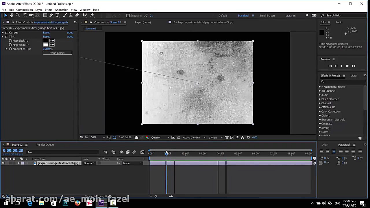 40. آموزش افتر افکت  2 Timelin...