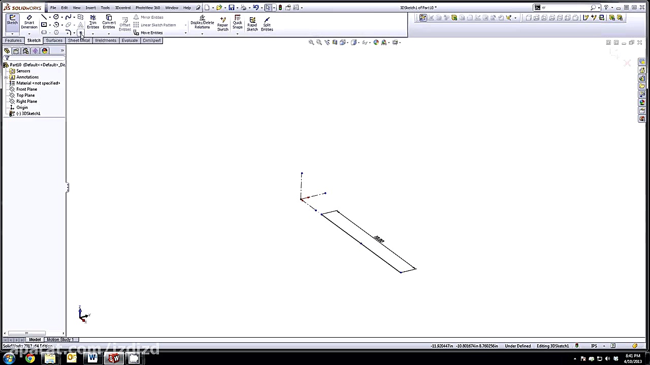 Solidworks 3D Sketch Tube Weld...