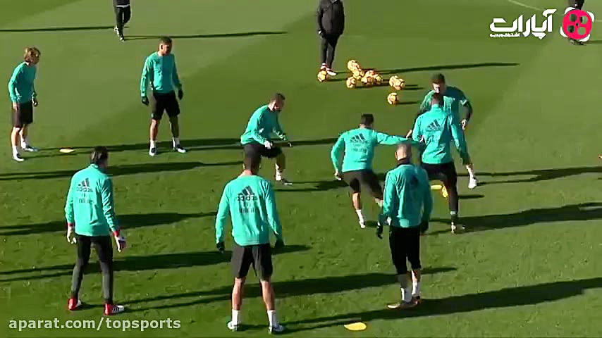تمرین رئال مادرید قبل از تقابل...