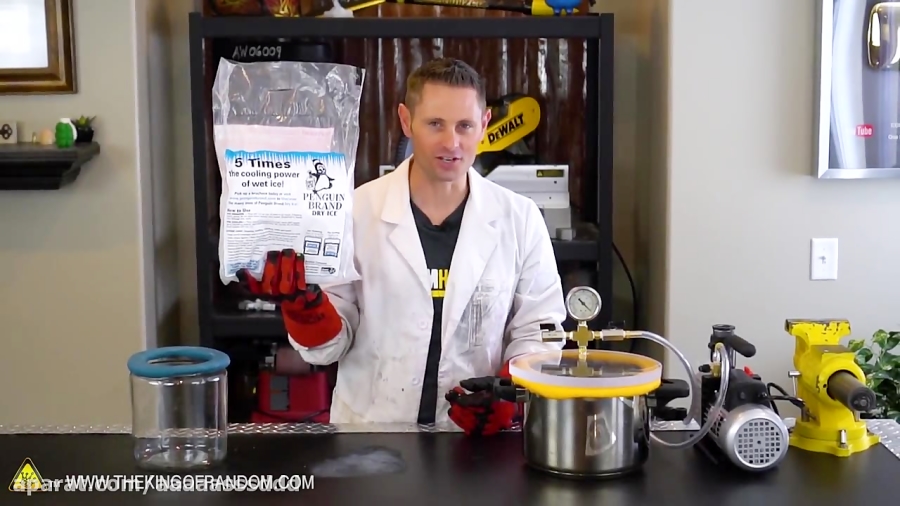 Dry Ice In A Vacuum Chamber