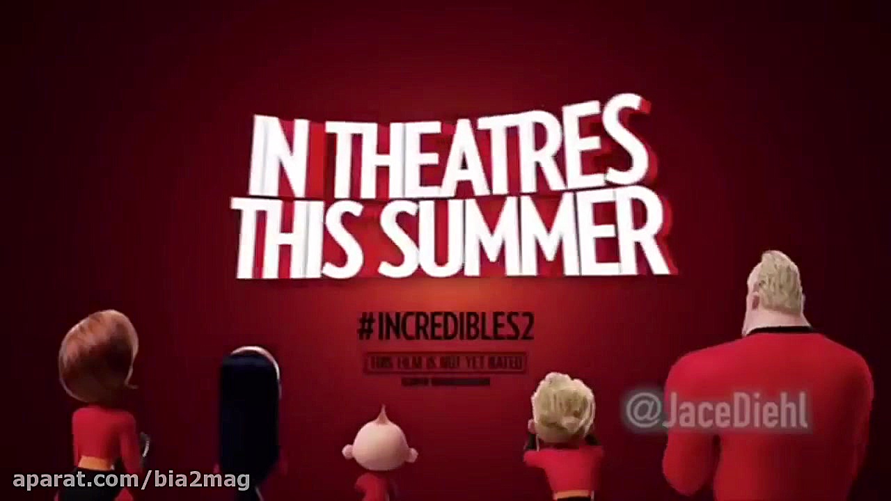 تیزر انیمیشن The Incredibles 2 2018 (شگفت&lrm;انگیزان ۲) زمان15ثانیه