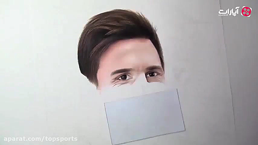 نقاشی زیبا از چهره لیونل مسی