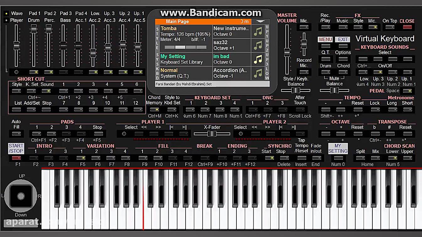 آهنگ ساقیا با ارگ ویندوز