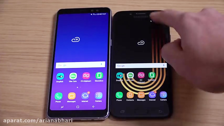 تست سرعت بین Samsung Galaxy A8...