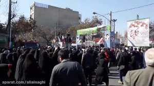 مراسم تشیع و تدفین دو شهید گمن...