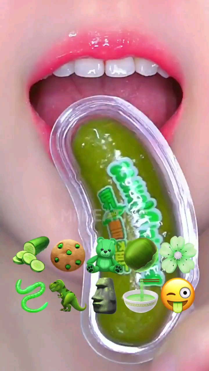 ویدیو ی خوردن خوراکی سبز